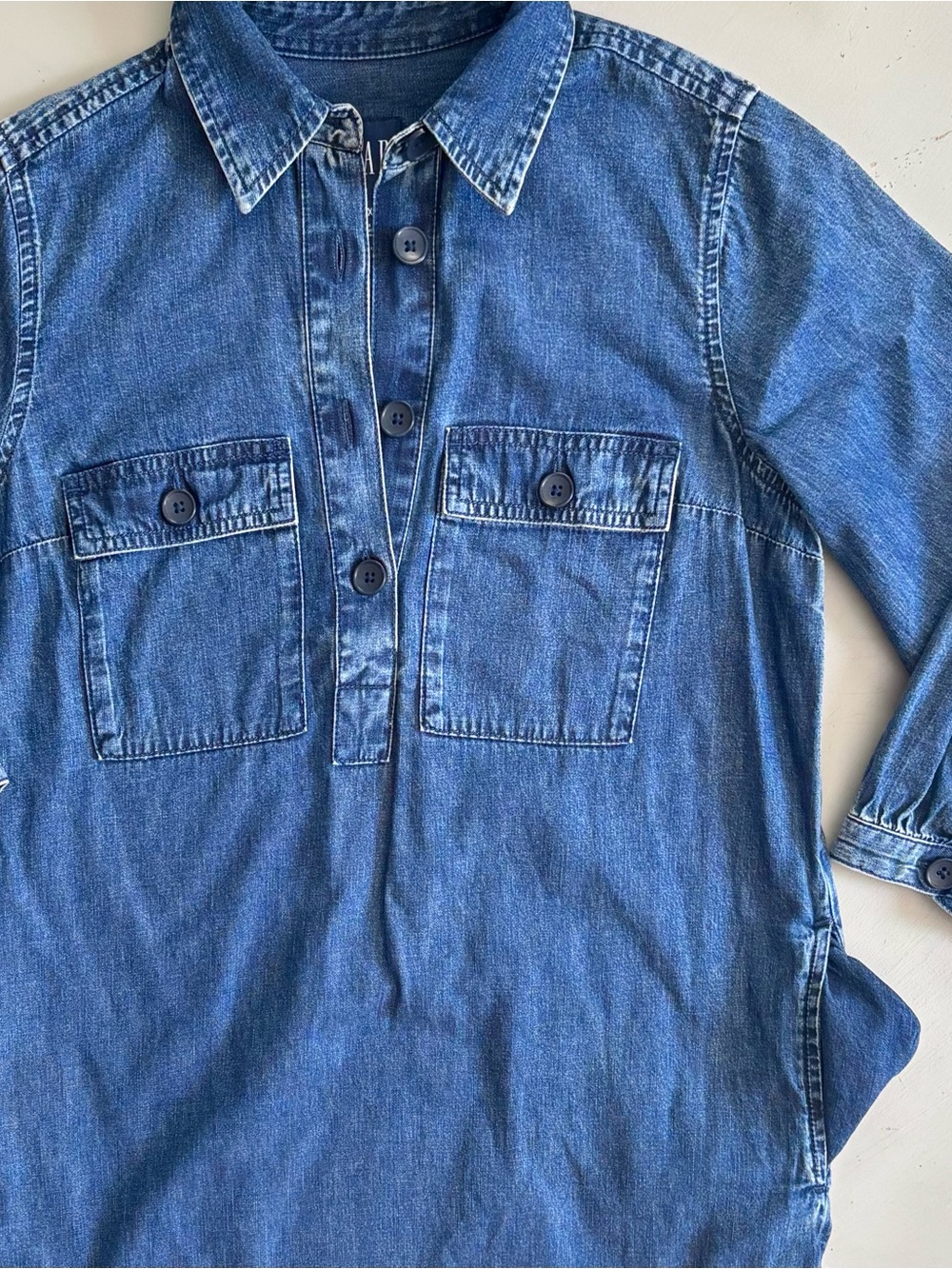 GAP Denim Utility Mini Shirtdress - Picture 2 of 8